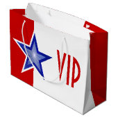 Blue Star Red VIP-cadeautas, groot Cadeauzakje (Achterkant Gekanteld)