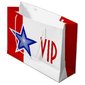 Blue Star Red VIP-cadeautas, groot Cadeauzakje (Voorkant Gekanteld)