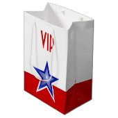 Blue Star Red VIP medium Cadeauzakje (Voorkant Gekanteld)