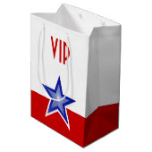 Blue Star Red VIP medium Cadeauzakje (Achterkant Gekanteld)