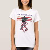 Blue Star Ribbon Air Force mama T-shirt (Voorkant)