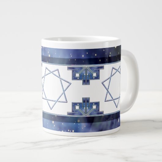 Blue Star Septagram Grote Koffiekop (Voorkant rechts)