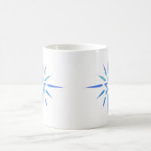 Blue Star Shine Minimalist Mug | Glow Art Koffiemok (Center)
