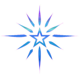 Blue Star Shine Minimalistische Mok   Glow Art