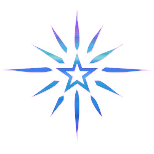 Blue Star Shine Minimalistische Mok | Glow Art