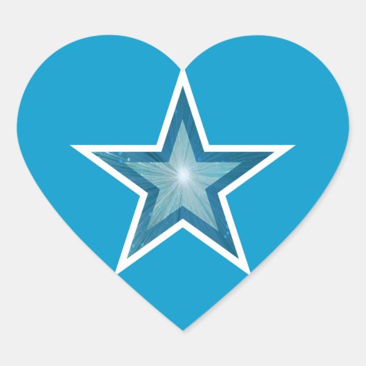 Blue Star sticker blauw (Voorkant)