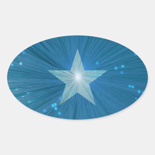 Blue Star sticker oval (Voorkant)
