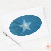 Blue Star sticker oval (Envelop)