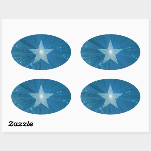 Blue Star sticker oval (Vel)
