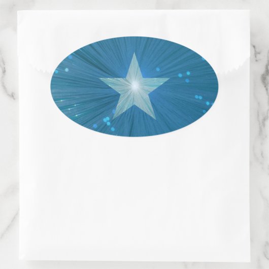 Blue Star sticker oval (Tas)