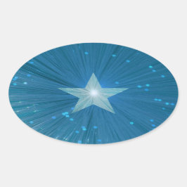 Blue Star sticker oval