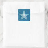 Blue Star sticker vierkant (Tas)