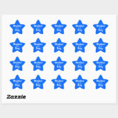 Blue Star student van de dag Ster Sticker (Vel)