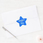 Blue Star student van de dag Ster Sticker (Envelop)