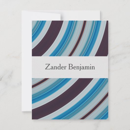 Blue Star Swirl-kaart Kaart (Achterkant)