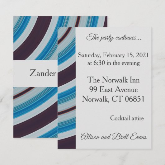 Blue Star Swirl-kaart Kaart (Voorkant / Achterkant)