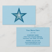 Blue Star-template bleek blauw Visitekaartje (Voorkant / Achterkant)