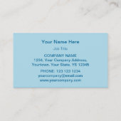 Blue Star-template bleek blauw Visitekaartje (Achterkant)