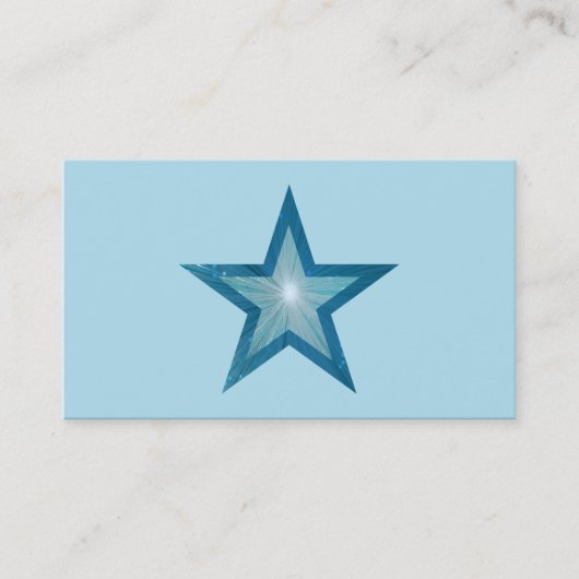 Blue Star-template bleek blauw Visitekaartje (Voorkant)