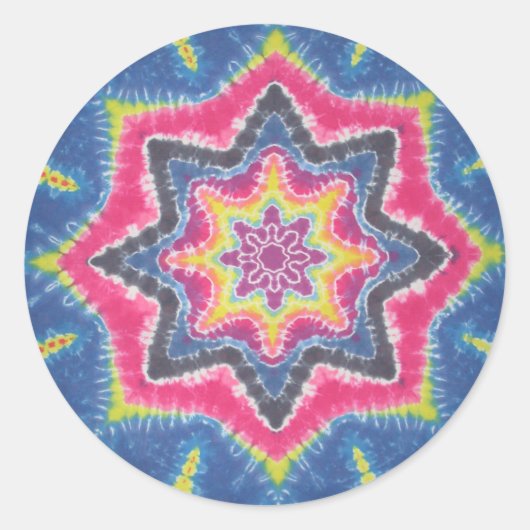 Blue Star Tie Dye Sticker (Voorkant)