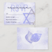 Blue Star van David RSVP Card Advieskaart (Voorkant / Achterkant)