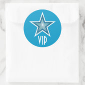 Blue Star VIP ronde sticker blauw (Tas)
