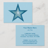 Blue Star visitekaartje chubby bleek blauw (Voorkant / Achterkant)