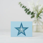 Blue Star visitekaartje chubby bleek blauw (Staand voorkant)