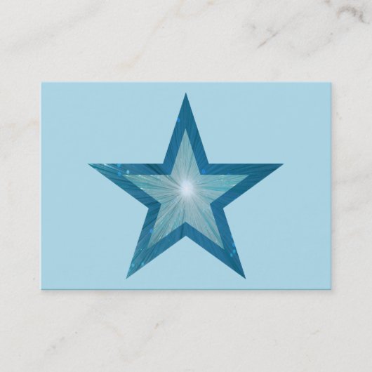 Blue Star visitekaartje chubby bleek blauw (Voorkant)