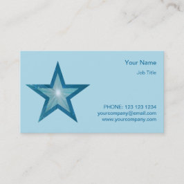 Blue Star visitekaartje side ster bleek blauw