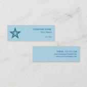 Blue Star visitekaartje skinny bleek blauw (Voorkant / Achterkant)