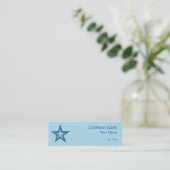 Blue Star visitekaartje skinny bleek blauw (Staand voorkant)