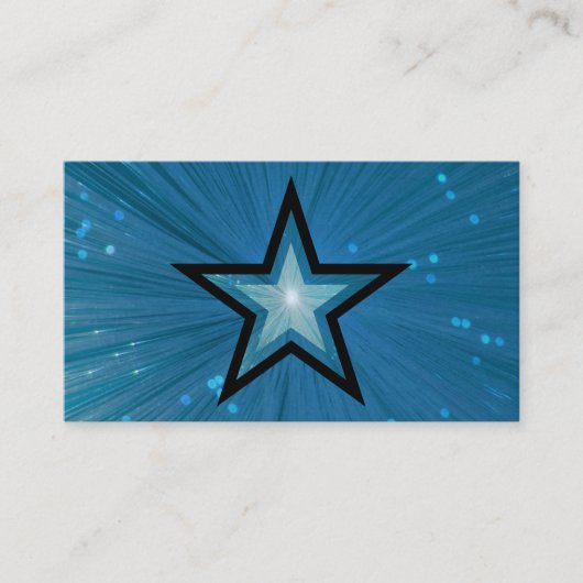 Blue Star-visitekaartje zwart terug Visitekaartje (Voorkant)