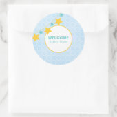  Blue Star Welkom Baby Ronde Sticker (Tas)