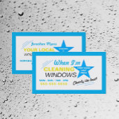 Blue Star Window Cleaner, reinigingsservice Visitekaartje