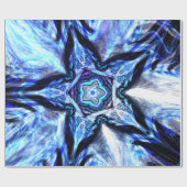 Blue Star Wrapping Paper Cadeaupapier (Vlak)
