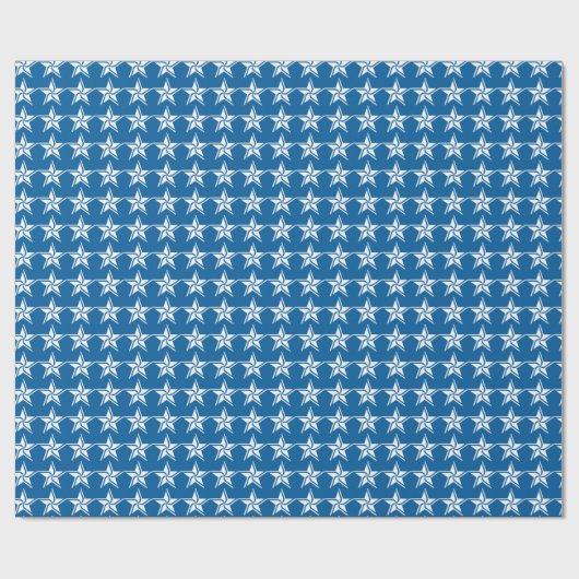 Blue Star Wrapping Paper Cadeaupapier (Vlak)