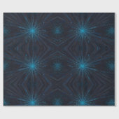 Blue Starburst Cadeaupapier (Vlak)