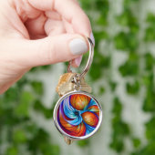 Blue Starburst Sleutelhanger (Hand)