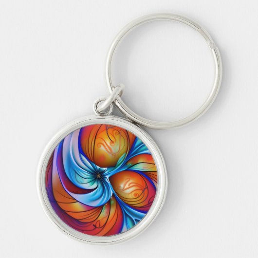 Blue Starburst Sleutelhanger (Voorkant)