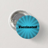 Blue Starburst Vaccination Design Button (Voorkant /achterkant)