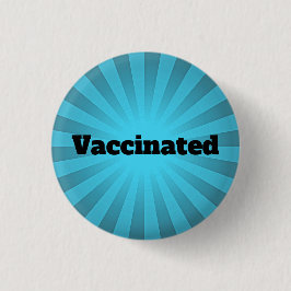 Blue Starburst Vaccination Design Button