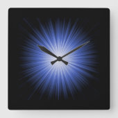 Blue Starburst Wall klok (Voorkant)