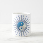 Blue Starburst Yin Yang Koffiemok (Center)