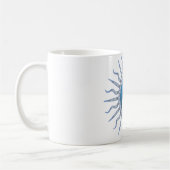 Blue Starburst Yin Yang Koffiemok (Links)