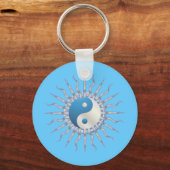 Blue Starburst Yin Yang Sleutelhanger (Voorkant)