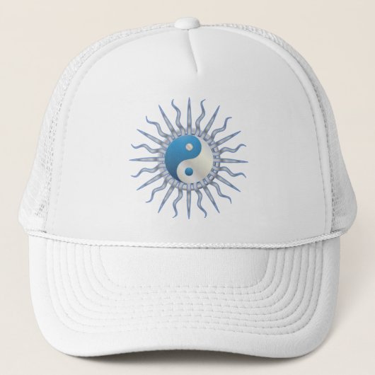 Blue Starburst Yin Yang Trucker Pet (Voorkant)