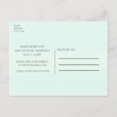 Blue Starfish Beach Elegant Wedding Save the Date Aankondigingskaart (Achterkant)