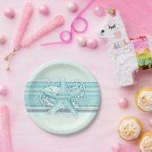 Blue Starfish Beach Elegante bruiloft partij Papieren Bordje (Feest)