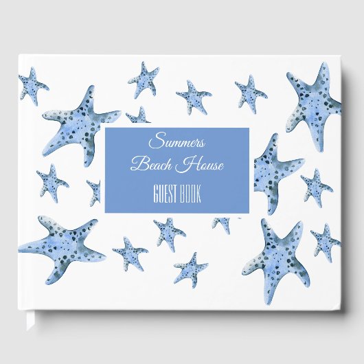 Blue Starfish Beach House Home Guest Book Gastenboek (Voorkant)